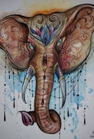 splash ink elephant tattoo tattoo manuscript