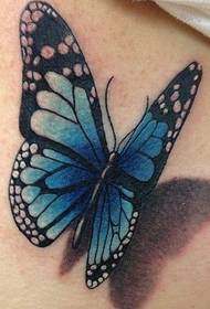 Zeer ontroerende kleurrijke 3d vlinder tattoo tattoo
