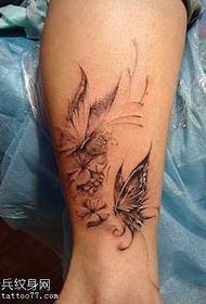 ຮູບແບບ tattoo butterfly ຂາ