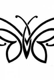 Linea negra schizzu letteraria piccula bella bella farfalla tatuatu manoscrittu