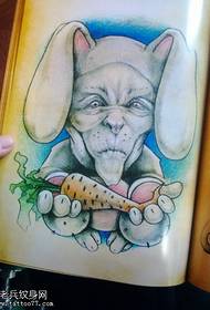 um material personalizado de tatuagem de coelho