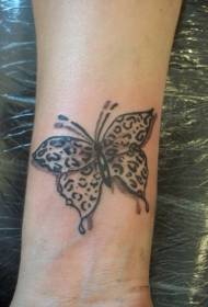 Wrist nyore ingwe butterfly tattoo pateni