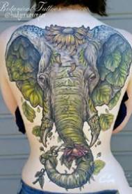 Un grupo dominante de elefantes y diseños de tatuajes de elefantes 135784: un conjunto de tatuajes de elefantes en elefantes 9