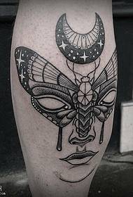 Shank butterfly mask tattoo pattern