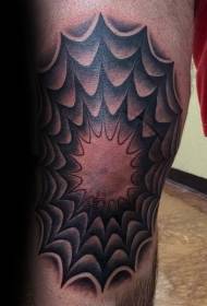 Knee mnyama-grey isitayile cobweb umzobo we tattoo