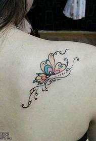 Váll színű pillangó tetoválás minta