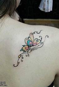 Ŝultra koloro papilio tatuaje ŝablono