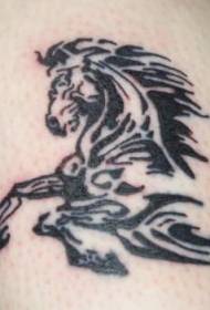 Modello di tatuaggio cavallo tribale nero