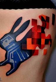 sisi pinggang kepribadian pola tato kelinci
