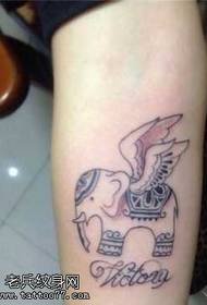 Ben elefant tatuering mönster