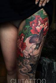 tattoo peony харгӯш дар Намунаи рост