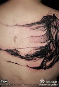 Ink and horse tattoo pattern