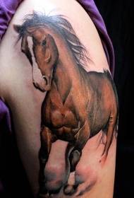 Fermoso patrón de tatuaxe de cabalo realista