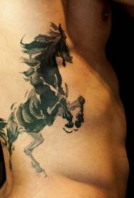 Талия страна китайски стил тъмен кон татуировка на кон