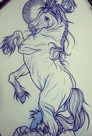 Recomandă o imagine manuscrisă clasică a tatuajului de cal