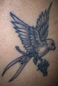 Spatz Tattoo Muster op Bam