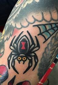 model de tatuaj de păianjen de cerneală de cerneală pentru picioare
