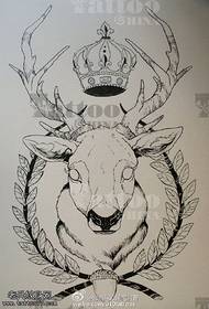 Modello di tatuaggio manoscritto cervo spirituale