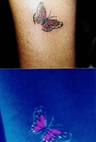 Maayo nga pattern sa tattoo sa butterfly fluorescent