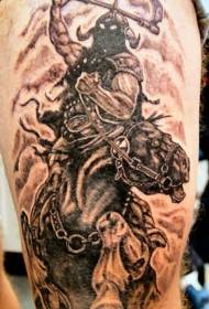 死神骑士和战马纹身图案