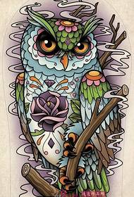 fotografia e dorëshkrimit të tatuazhit të Owl