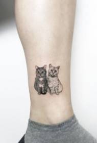 Маленький свіжий татуювання кішки: 狠 милий набір маленьких свіжих котячих татуювань