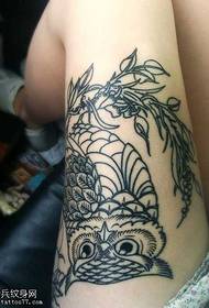 Motif de tatouage hibou