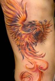 Mga gilid ng ribs ng magandang pattern ng tattoo ng phoenix