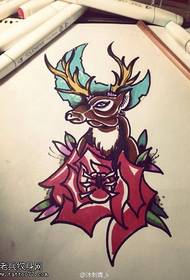 Koulè antilope sèf leve tattoo maniskri foto