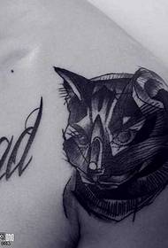 Schulterkatze Tattoo Muster