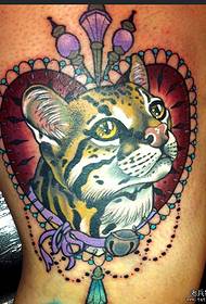Recomienda una foto personalizada de tatuaje de gato de amor