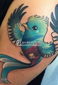 Calf bird tattoo pattern