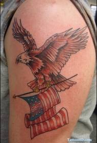 Eagle Tattoo Muster mit der amerikanischen Flagge