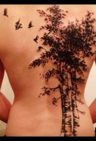 Ritardu di betula è di razza di tatuaggi neri