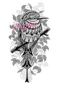 Art Owl Tattoo Manuskriptebild