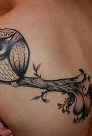 Takaisin pöllön tatuointikuvio