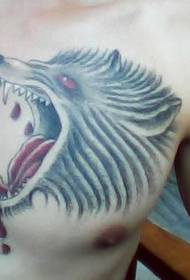 Fear fíochmhar pearsantaithe ag titim pictiúr tattoo ceann fola mac tíre