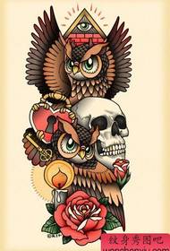 Rękopis tatuażu Shantou God Eye Owl