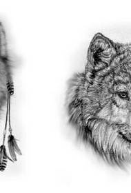الذئب رئيس وشم صورة مخطوطة