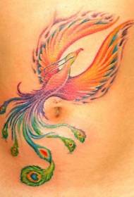Yaikulu moto phoenix belly tattoo dongosolo