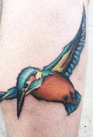 Tang de noi pintat línia simple tatuatge d'ocell petit línia de línia