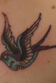 Rolig zombie fågel tatuering mönster