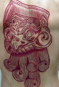 Indesche Wand Adler Kapp geschnidde Fleesch Tattoo Muster