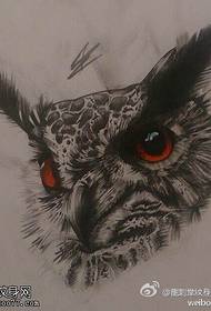 Realistic eye such as gem owl tattoo pattern