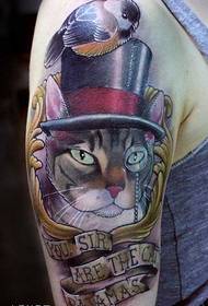 Modello di tatuaggio gatto bello