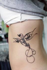 Sivulevy fantasia lintu kirje tatuointi malli
