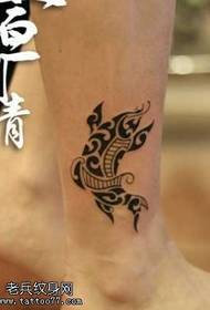 Leg Totem Fësch Tattoo Muster