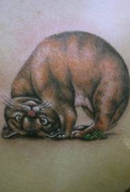 Şirin yavru kedi dövme deseni