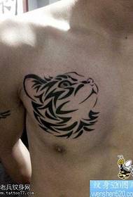 Brust Katze Totem Tattoo Muster