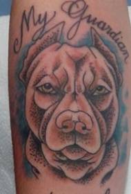Dog Tattoo Pattern - Creativo Squisito Giocoso Simpatico Bulldog Dog Tattoo Pattern Cane, giocoso